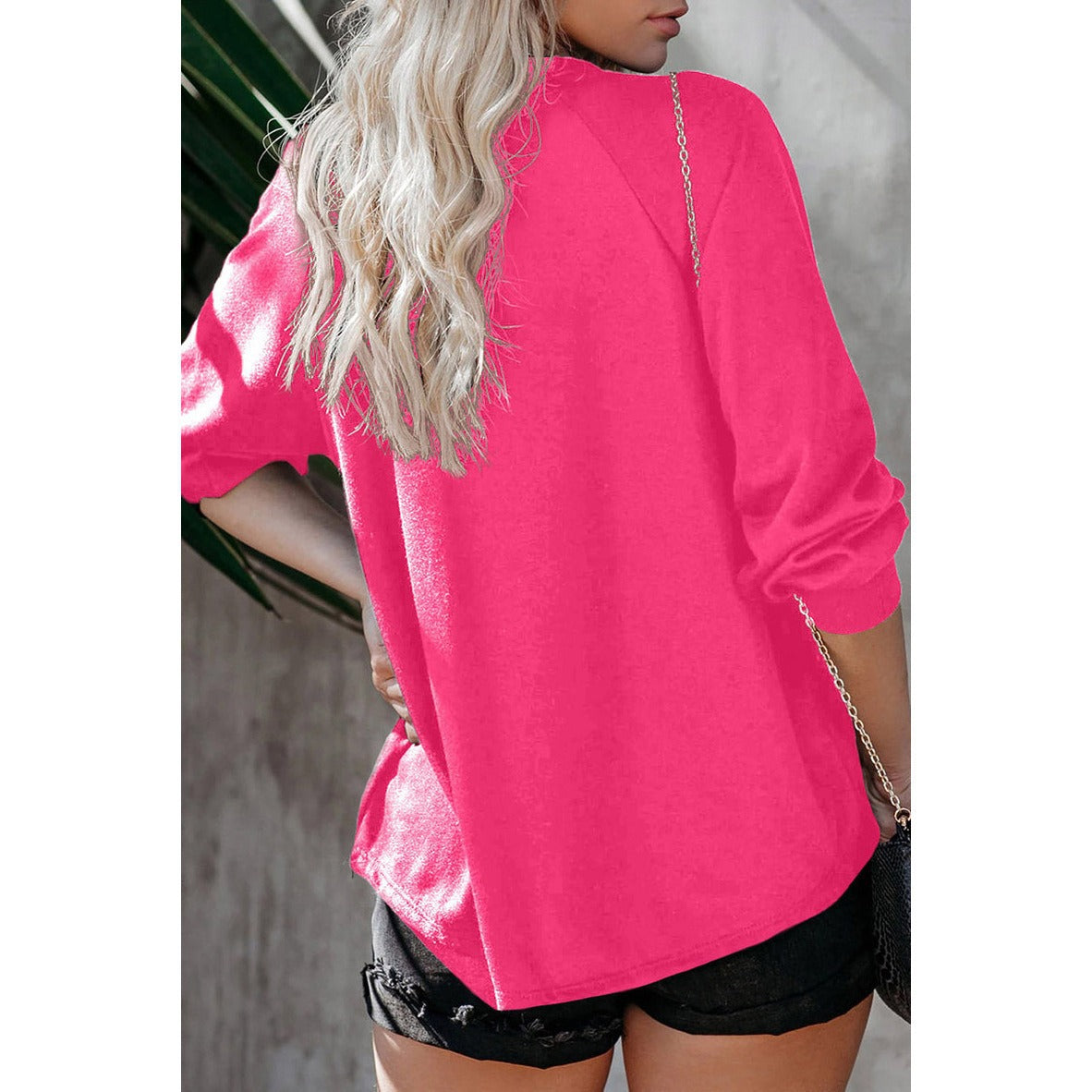 Damen Sweatshirt Off-Shoulder Motivdruck Eveloria