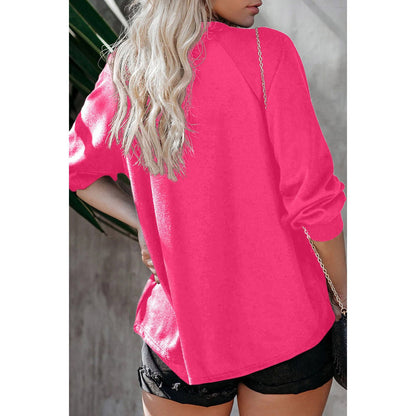 Damen Sweatshirt Off-Shoulder Motivdruck Eveloria