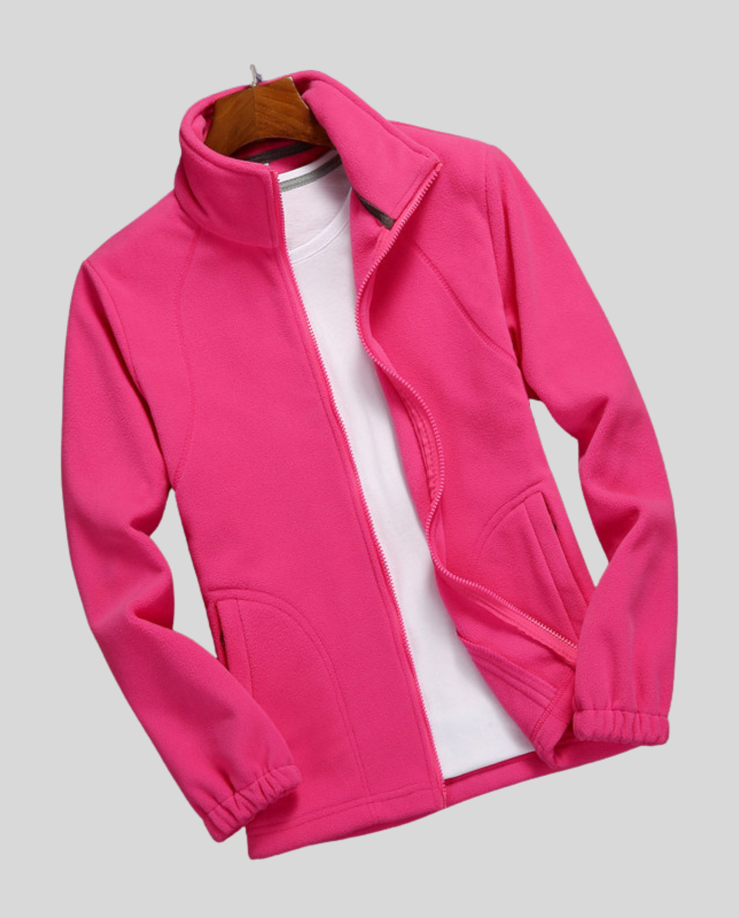 Damen Fleecejacke Stehkragen