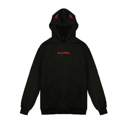Damen Hoodie Übergröße Flügelapplikationen Eveloria