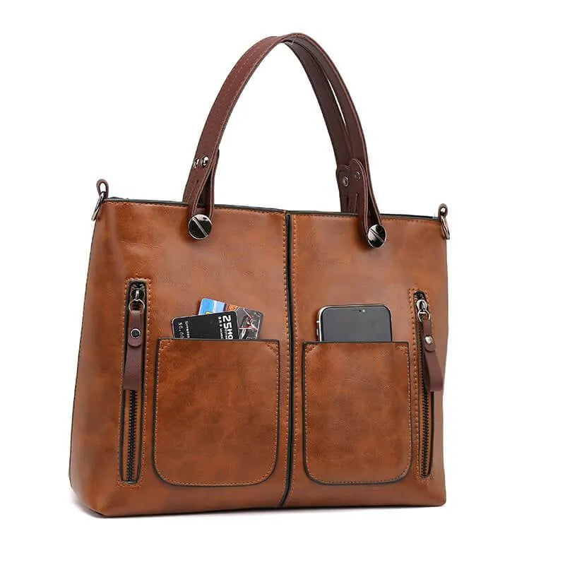 Eveloria Damen Schultertasche Klassisch Leder