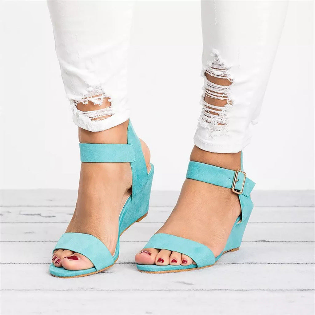 Damen Blockabsatz Sandaletten Knöchelriemen Schuhe