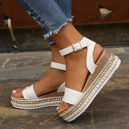 Damen Orthopädische Sandalen Komfortabel Leder Braun