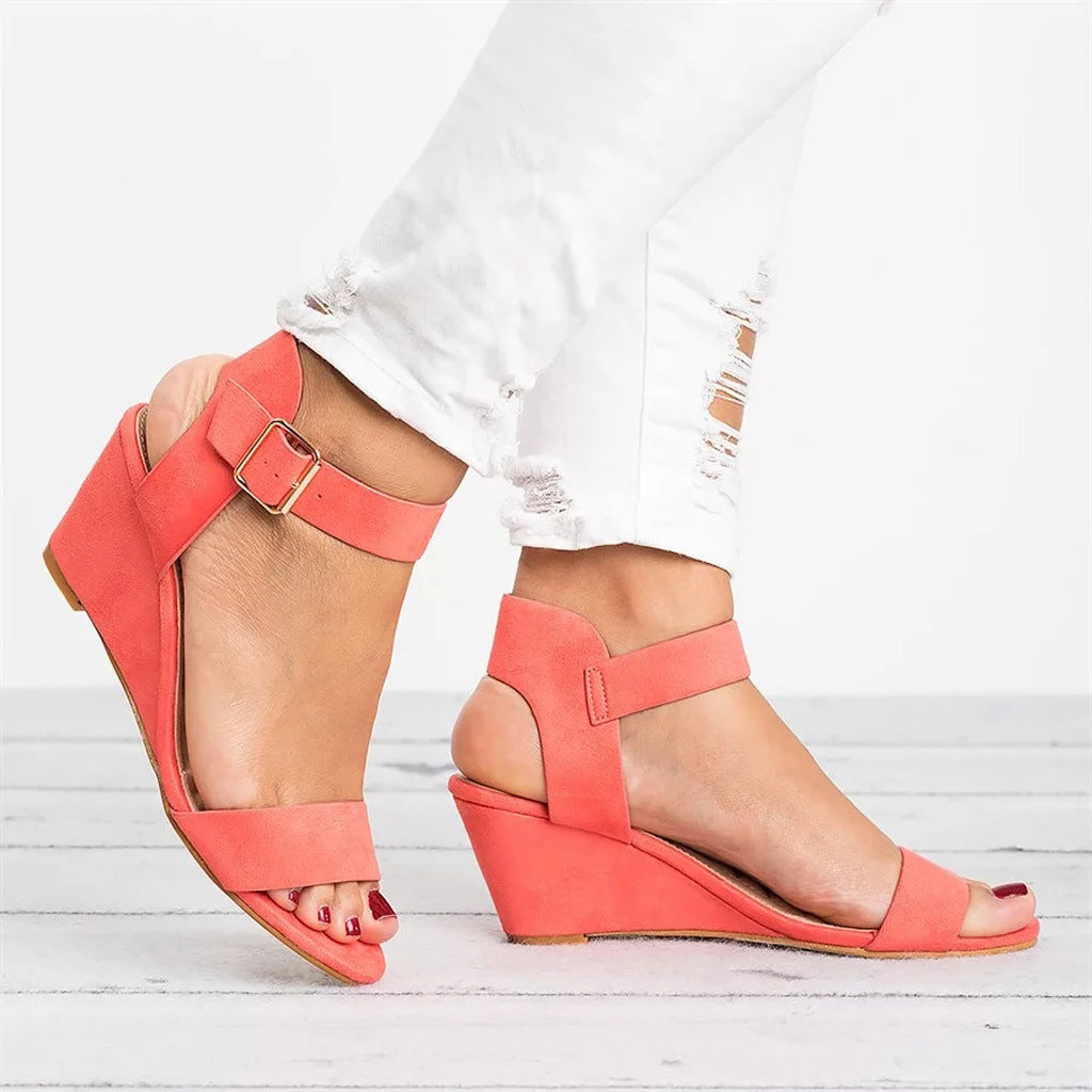 Damen Blockabsatz Sandaletten Knöchelriemen Schuhe