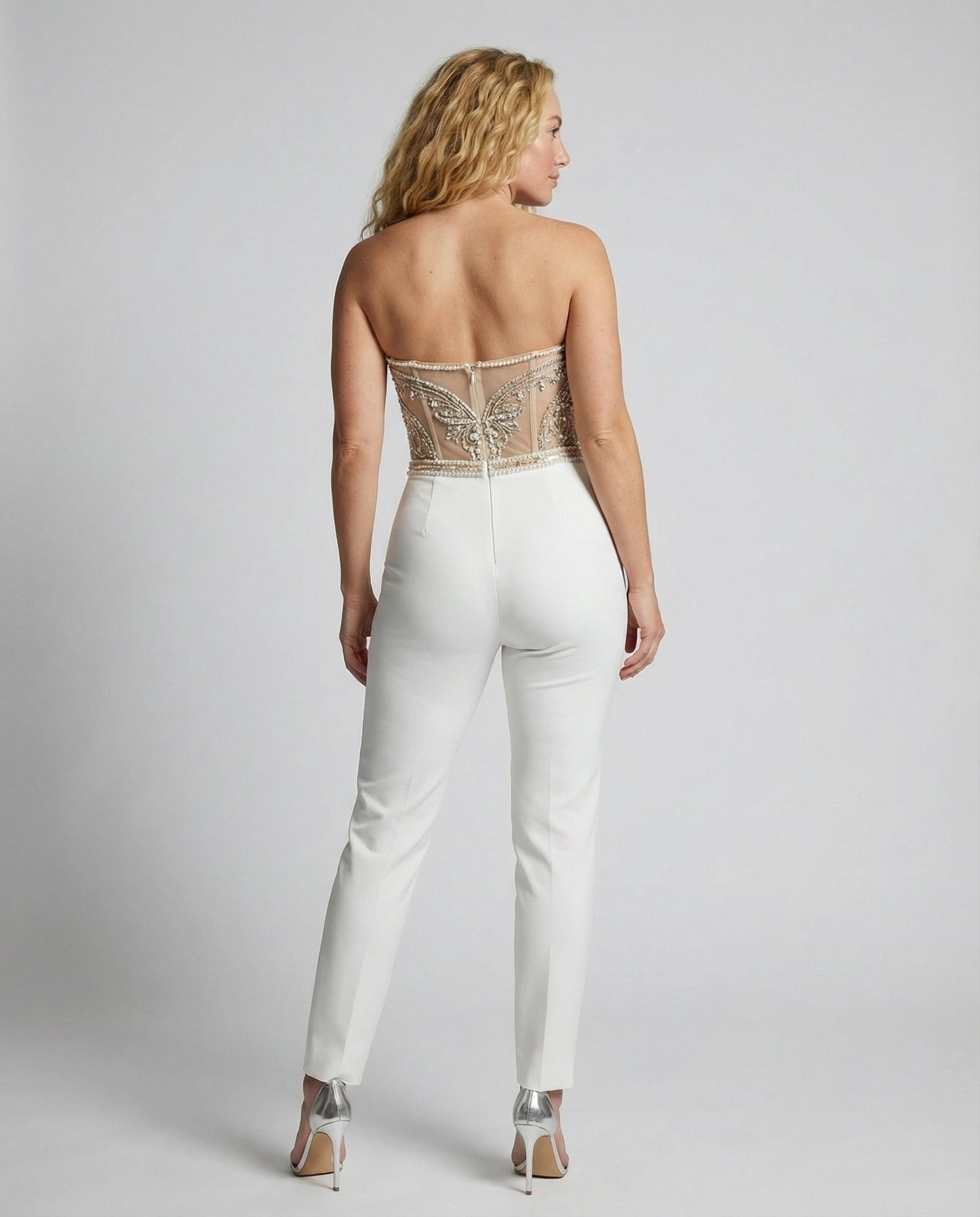 Eleganter Damen Jumpsuit Trägerlos