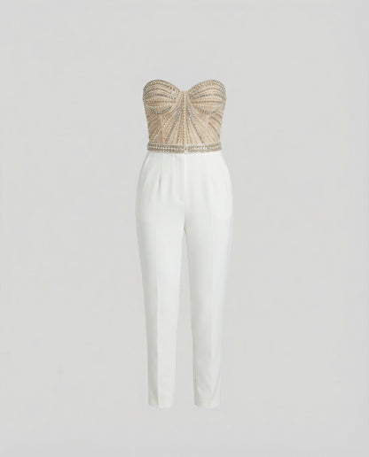 Eleganter Damen Jumpsuit Trägerlos