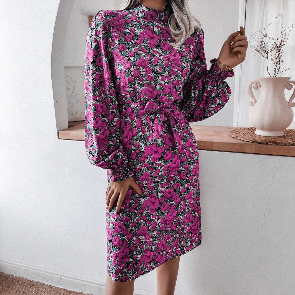 Damen Blusenkleid Floralmuster Eveloria