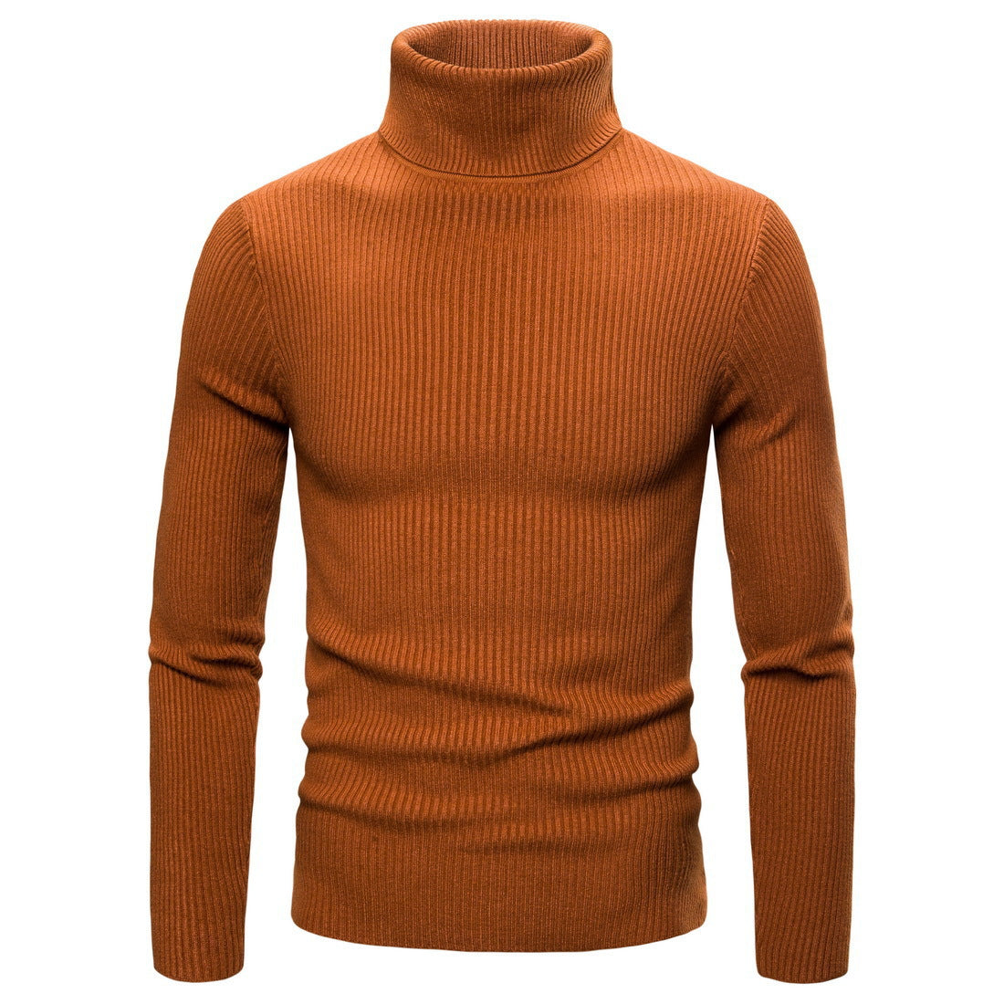 Damen Rollkragenpullover Feinripp Strick Beige