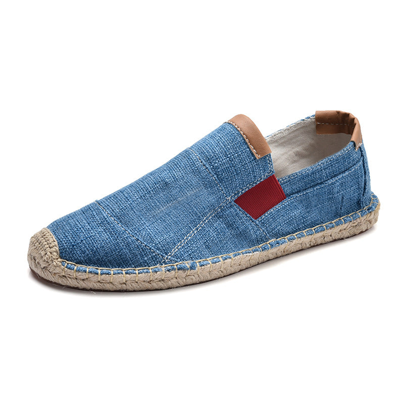 Eveloria Damen Leinwandstrohschuhe Handgemacht Sommer