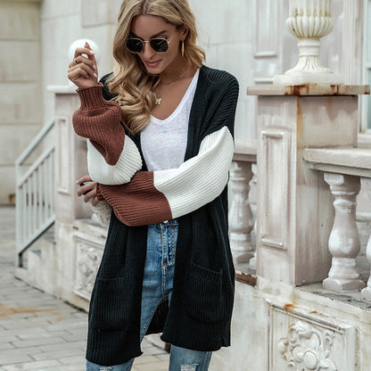 Damen Strickjacke Lässiger Schnitt Mit Taschen Beige