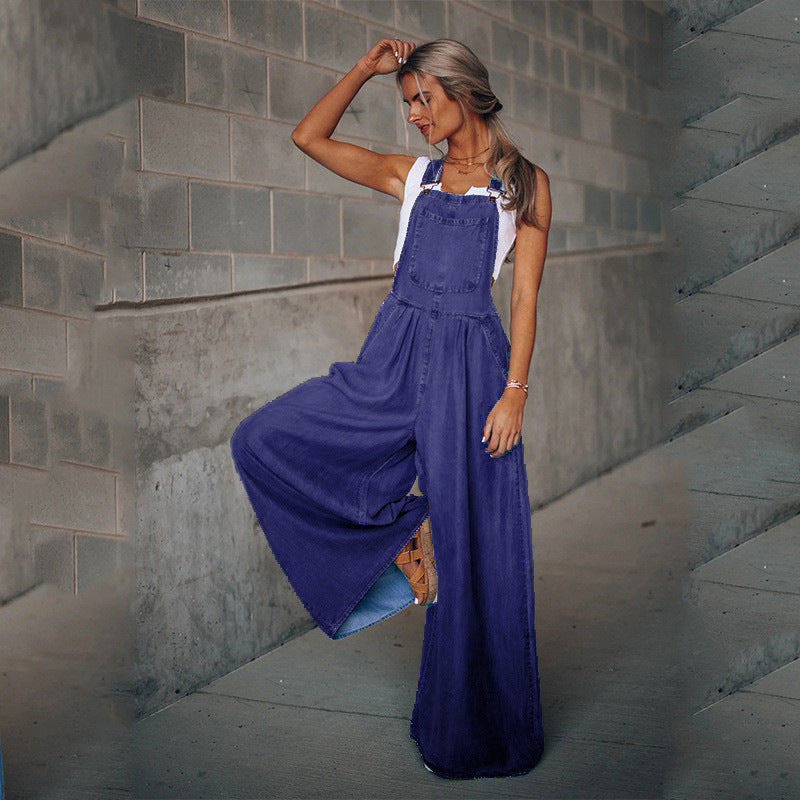 Damen Sommer Jumpsuit Leicht Sommerfarben