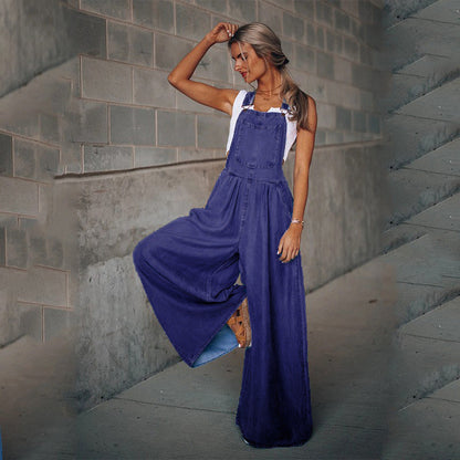 Damen Sommer Jumpsuit Leicht Sommerfarben