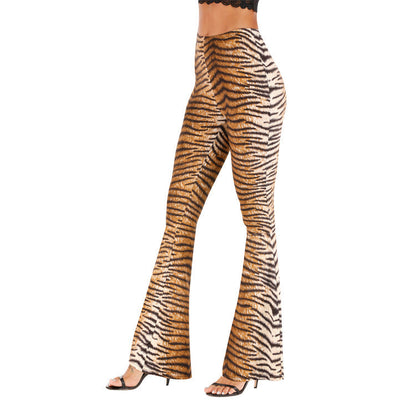 Damen Flared Leggings Tigerprint Eveloria