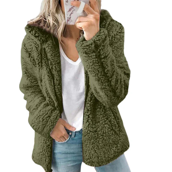 Damen Teddy-Mantel Warm