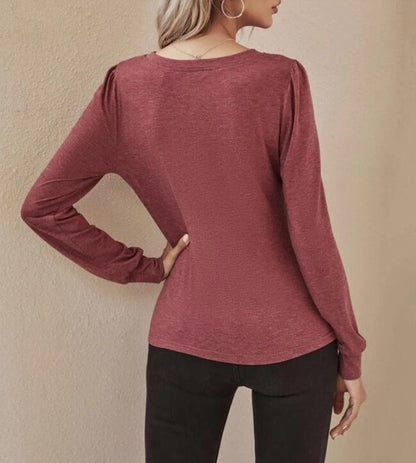 Damen Langarmshirt Eveloria Elegantes Design