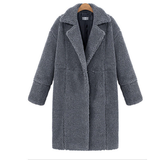 Damen Fleecejacke Reverskragen Praktische Taschen Schwarz Eveloria - Eveloria