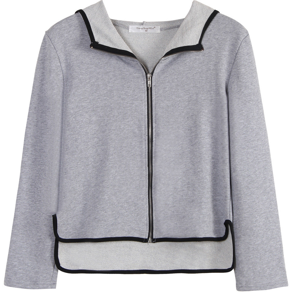 Damen Sweatjacke Sportlich Reißverschluss Eveloria
