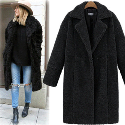 Damen Fleecejacke Reverskragen Praktische Taschen Eveloria