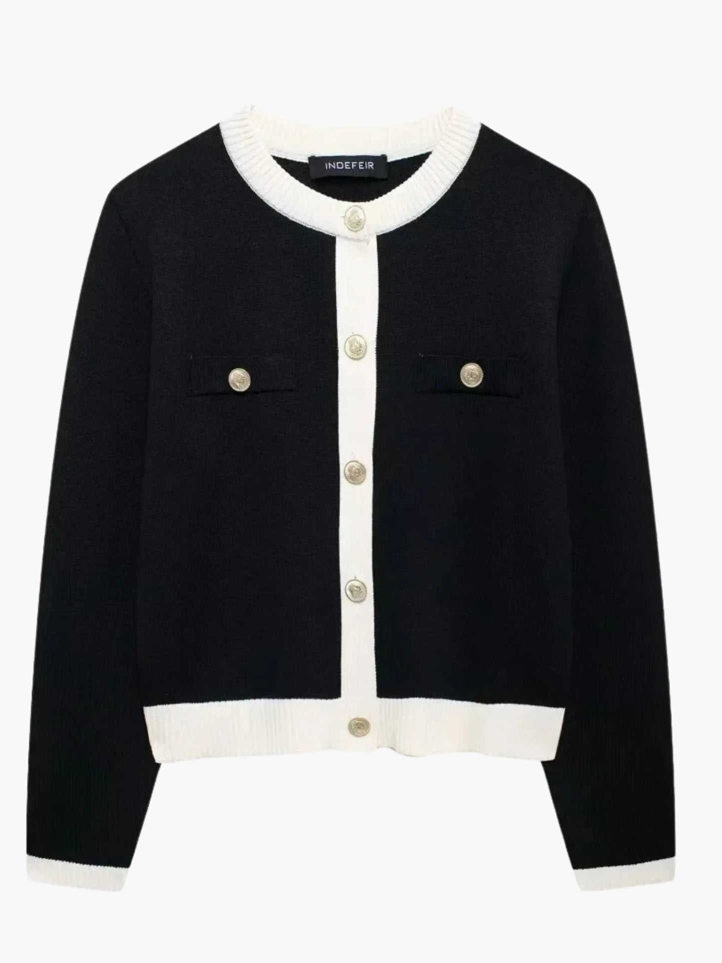 Damen Strickjacke Knopfleiste