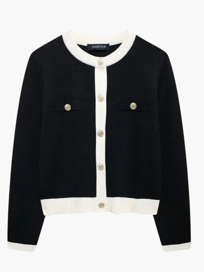 Damen Strickjacke Knopfleiste