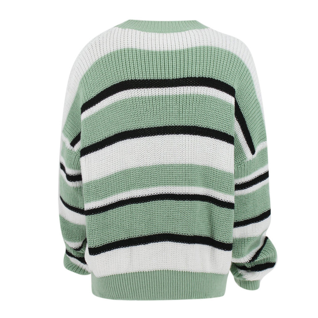 Damen Gemusterter Pullover Weiches Strickmaterial Eveloria