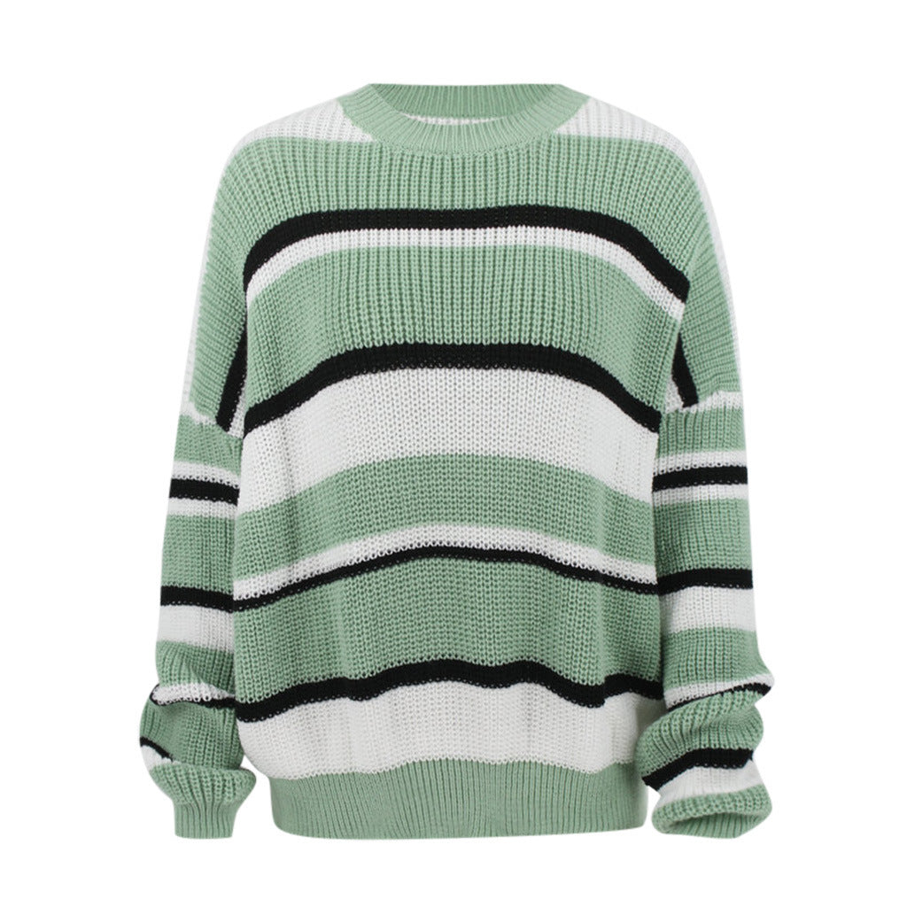 Damen Gemusterter Pullover Weiches Strickmaterial Eveloria