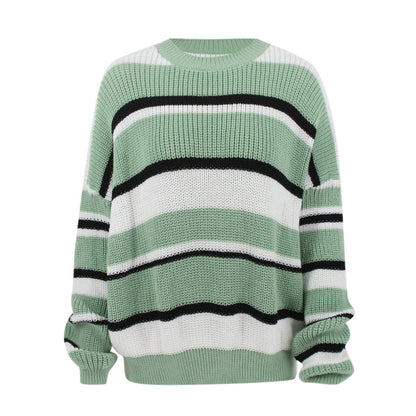 Damen Gemusterter Pullover Weiches Strickmaterial Eveloria