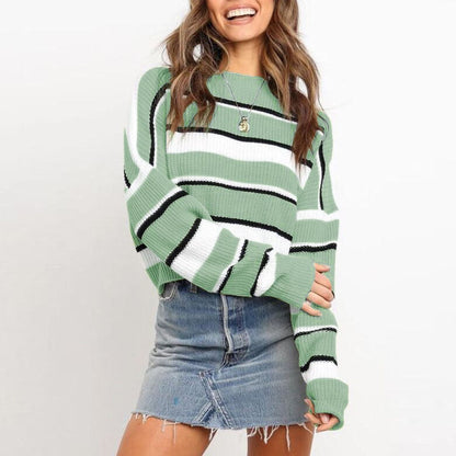 Damen Gemusterter Pullover Weiches Strickmaterial Eveloria - Eveloria