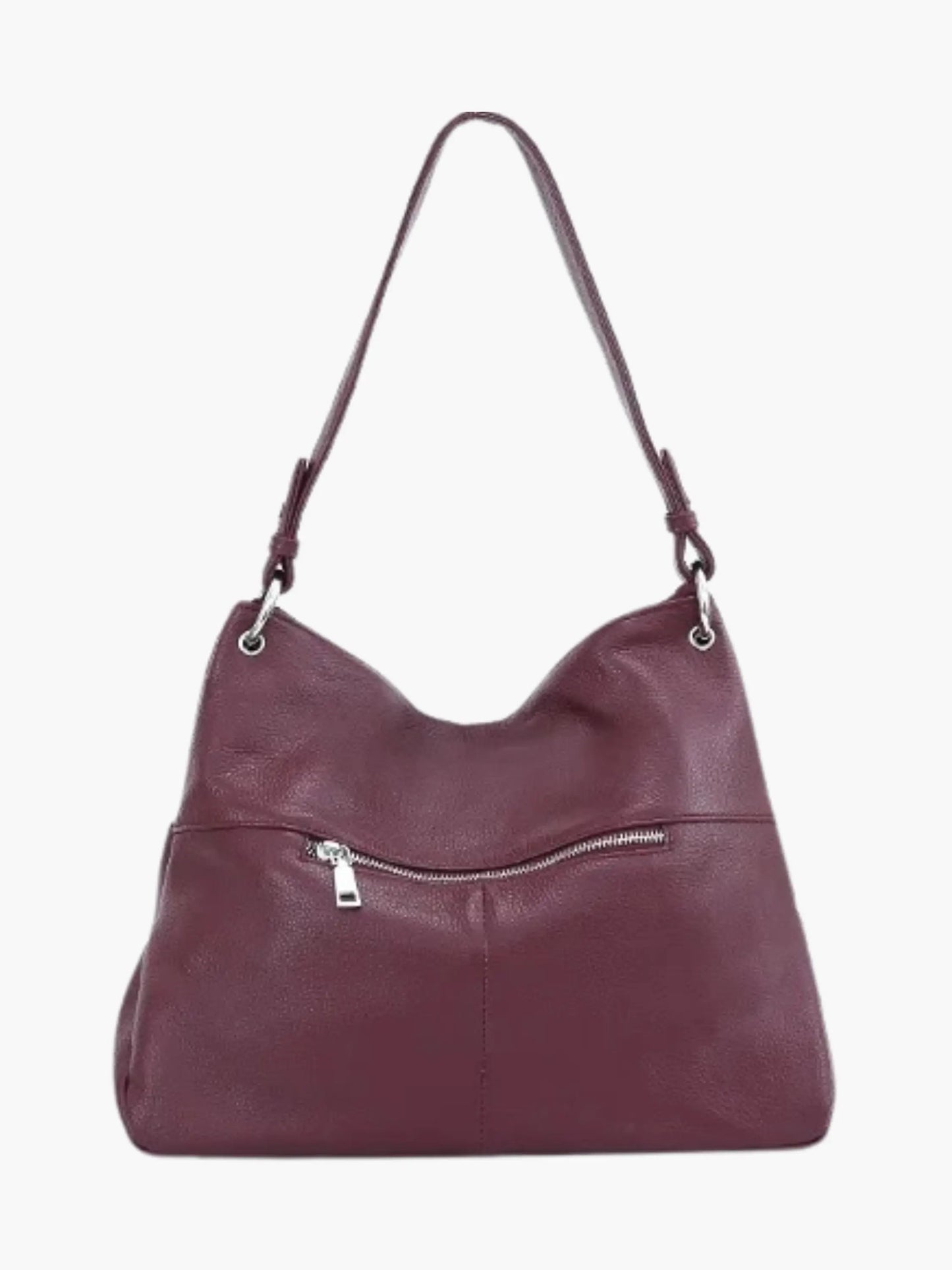 Leder Hobo-Tasche Weiches Leder Zipper-Verschluss