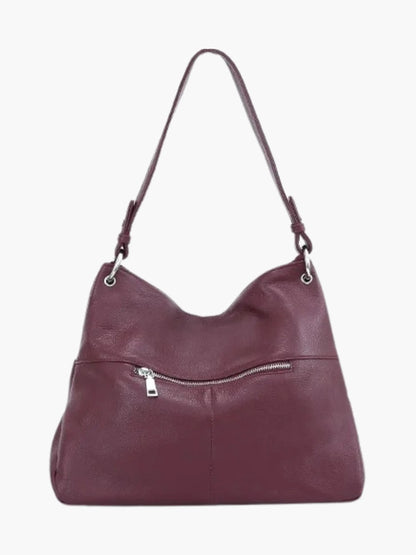 Leder Hobo-Tasche Weiches Leder Zipper-Verschluss