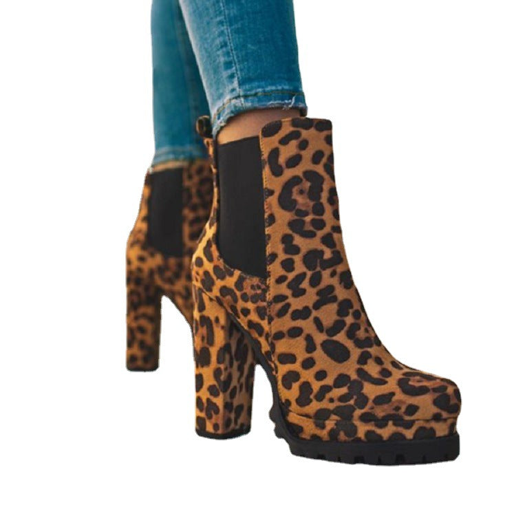 Eveloria Damen Stiefelette Runder Fußspitze