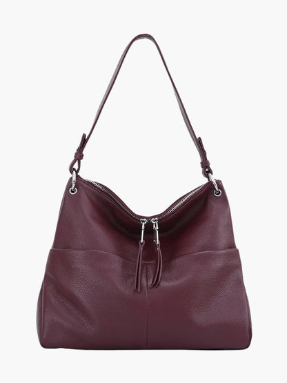 Leder Hobo-Tasche Weiches Leder Zipper-Verschluss