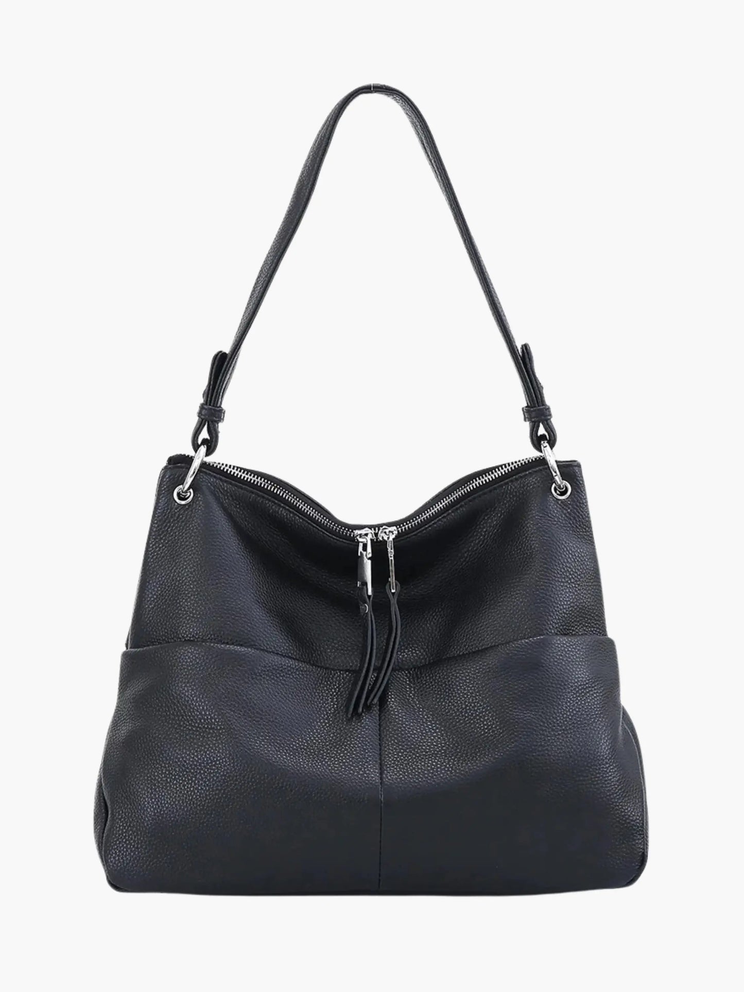 Leder Hobo-Tasche Weiches Leder Zipper-Verschluss