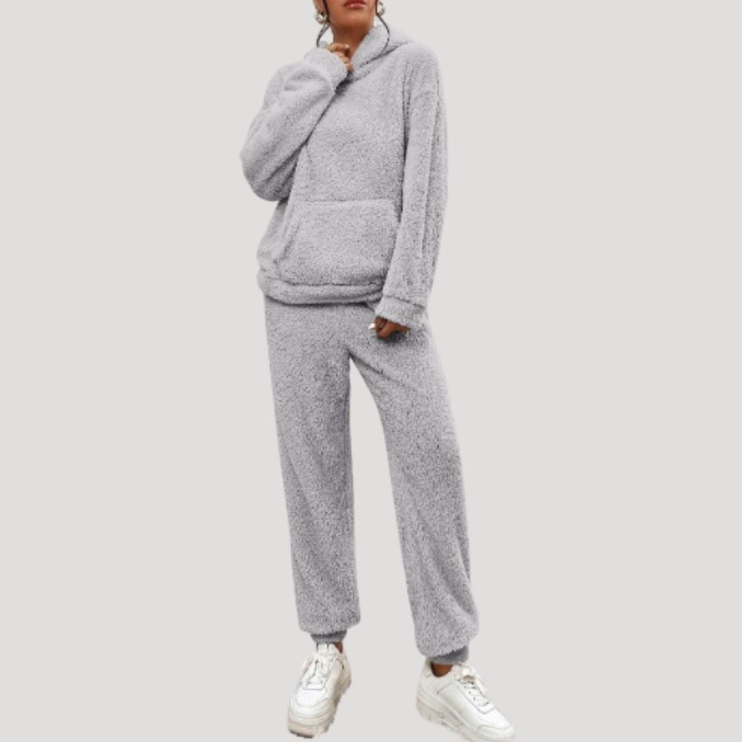Damen Frühlings Cozy Kapuzen-Loungewear-Set