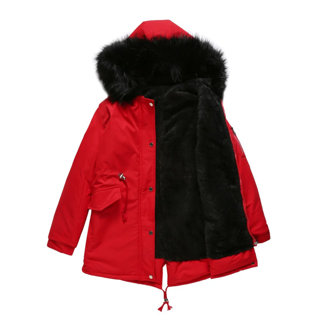 Damen Winterjacke Langärmlig Warm