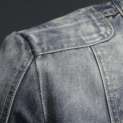 Eveloria Herren Jeansjacke Trendig Blau