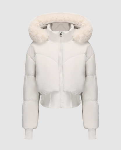 Damen Daunenjacke Cropped Warm