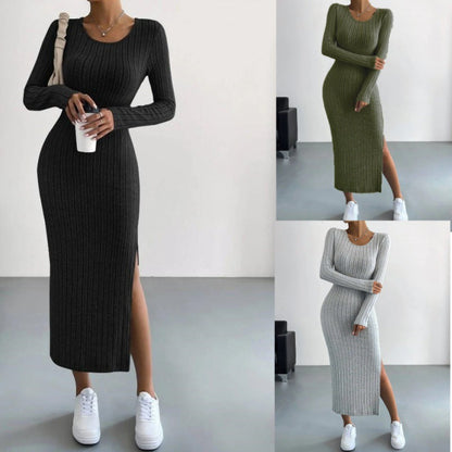 Eveloria Damen Langkleid Gestrickt