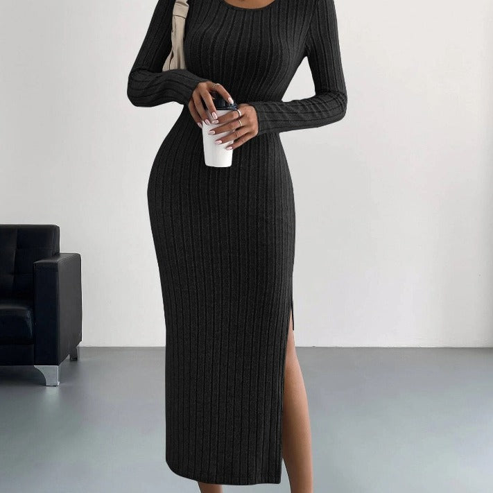 Eveloria Damen Langkleid Gestrickt