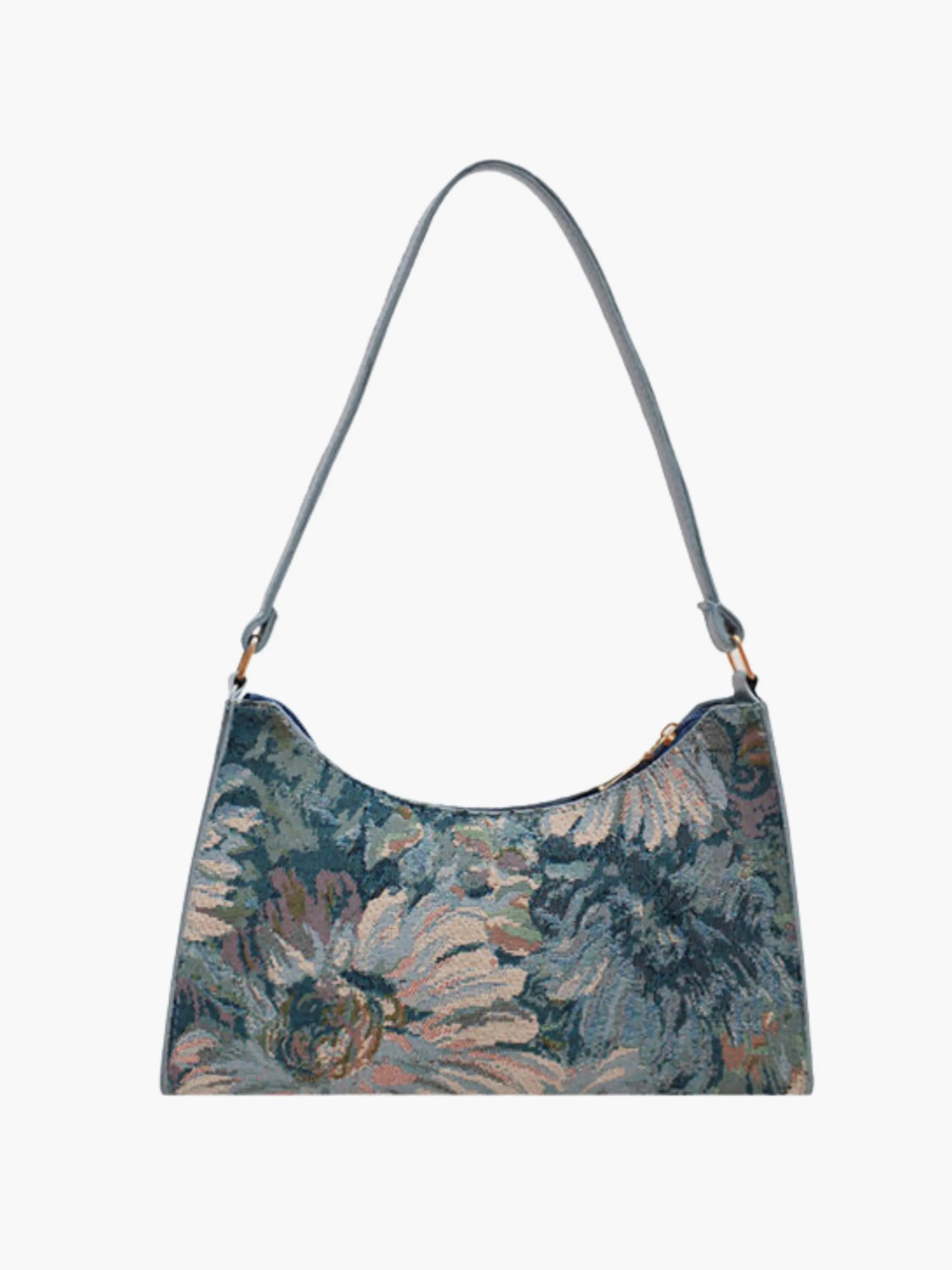 Philine Damen Umhängetasche Blumenmuster Stoff Beige - Norvielle