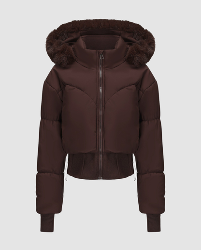Damen Daunenjacke Cropped Warm