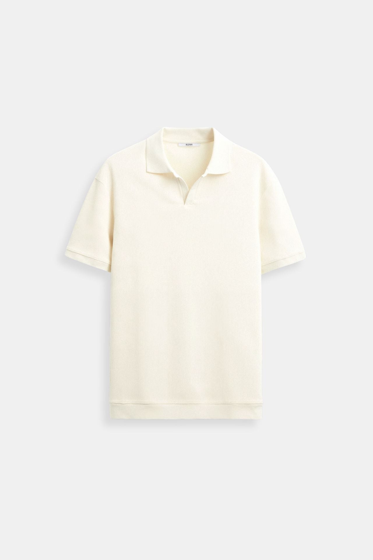 Herren Poloshirt Beige Elegantes Baumwollshirt