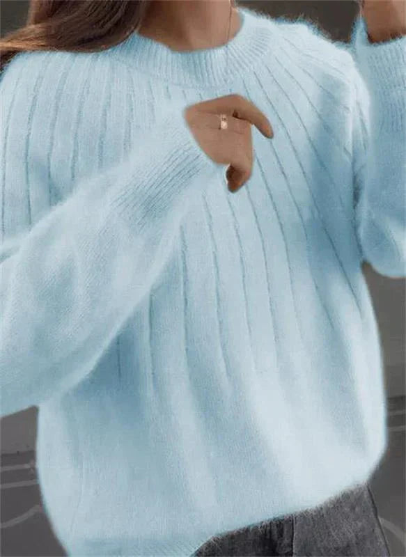 Eveloria Damen Strickpullover Bunt
