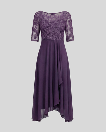 Elegantes Damen Midi Kleid Leicht Luftig