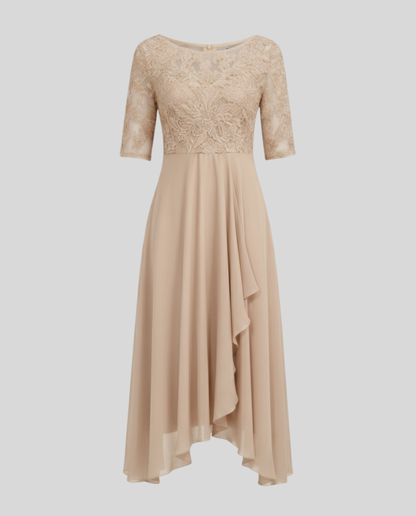 Elegantes Damen Midi Kleid Leicht Luftig