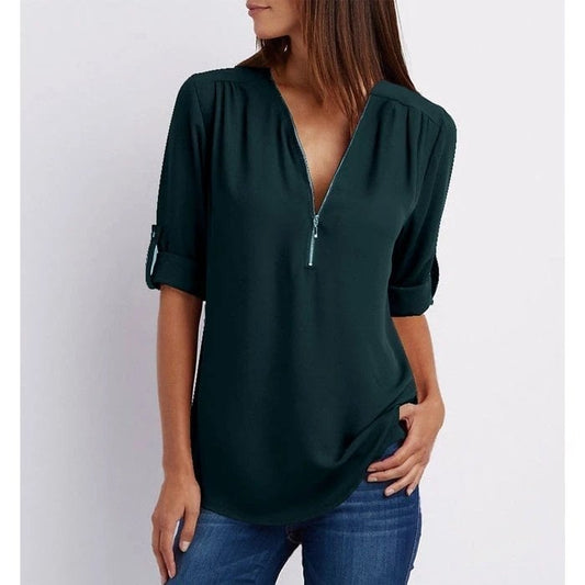 Eveloria Damen Bluse Lockere Stilvolle Baumwolle - Eveloria