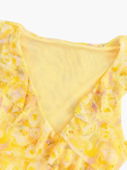 Fenja Damen Minikleid Geblümt Rüschendetails
