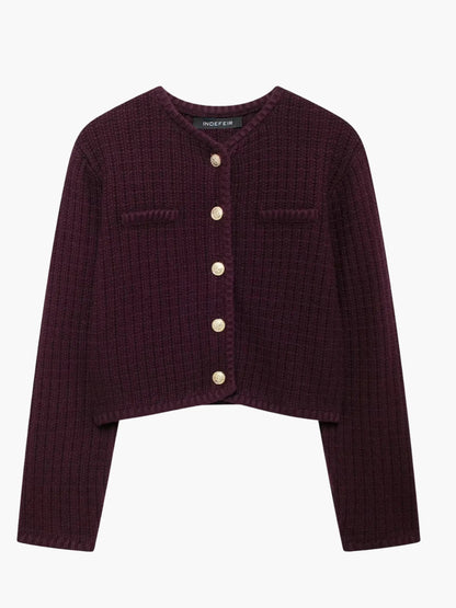 Senta Damen Strickjacke Goldknöpfe - Norvielle