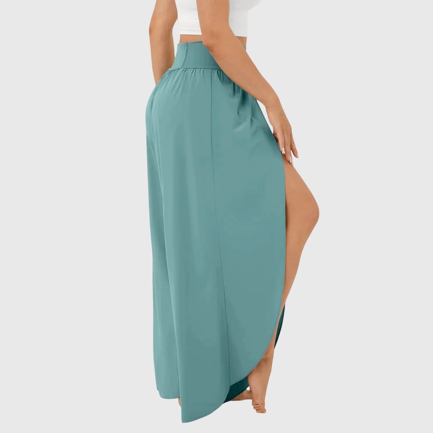 Damen Boho-Hose Weit geschnitten mit Schlitzdesign