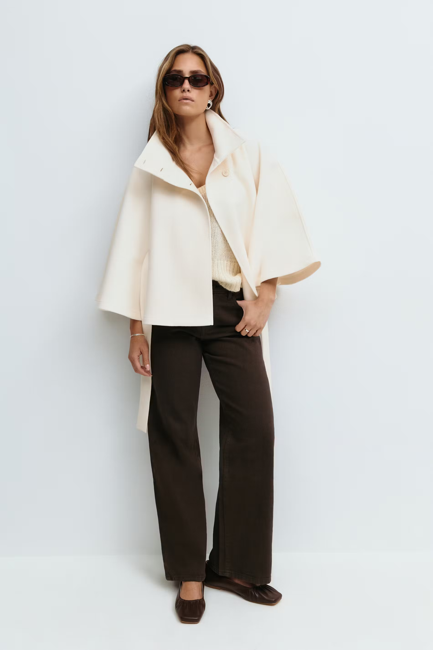 Damen Jacke Gürtel Weite Silhouette